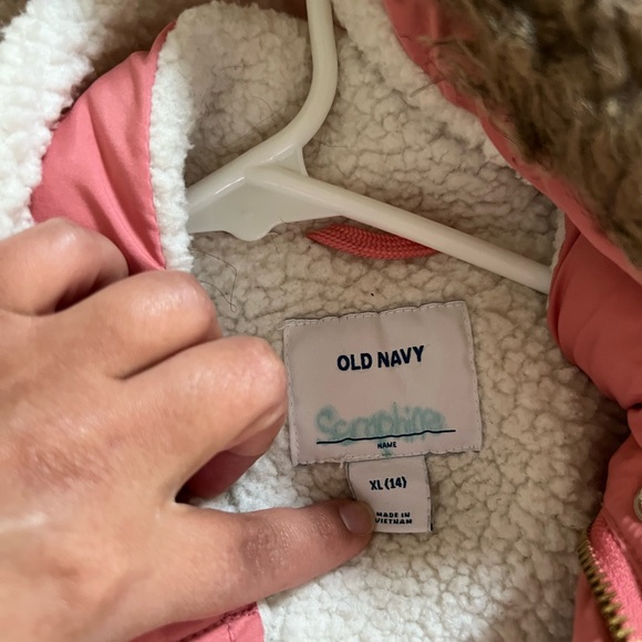 Girls pink winter jacket size 14 old navy - Picture 3 of 4